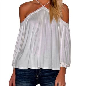 Ella Moss black cold shoulder top-XS